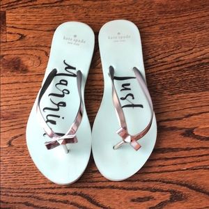 Just married kate spade flip flops
